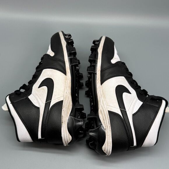 Nike Air Jordan 1 Mid TD Shoes Men\'s 9 Black White Leather Football Cleats Spike main image 6